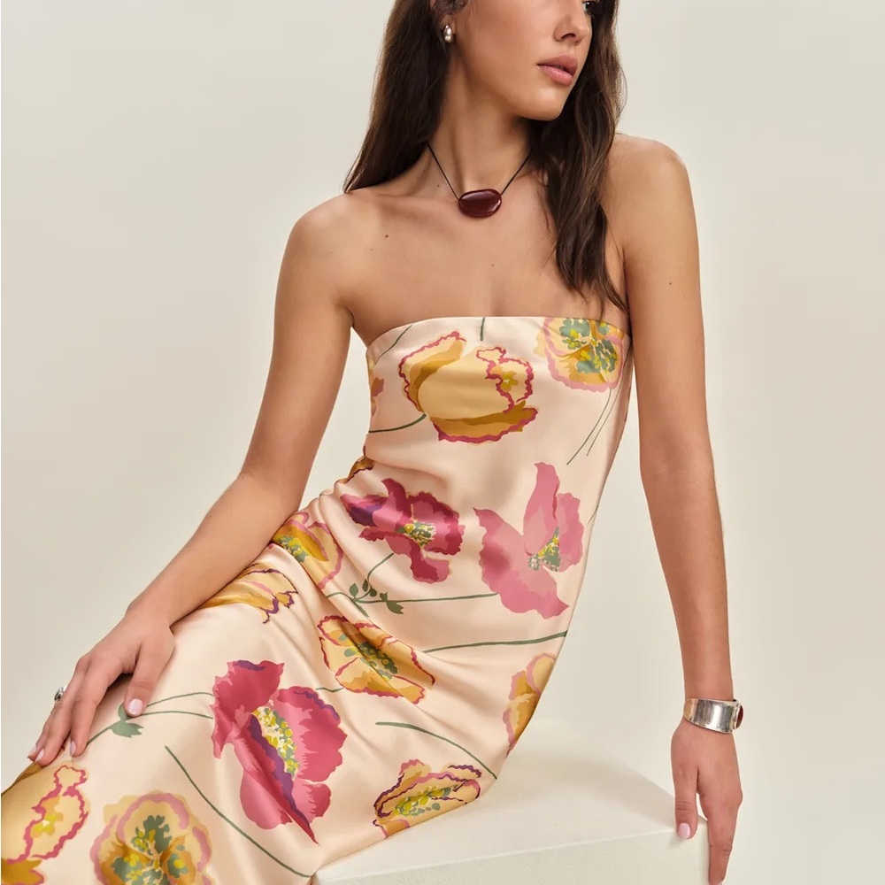 Reformation Joana Silk Dress
